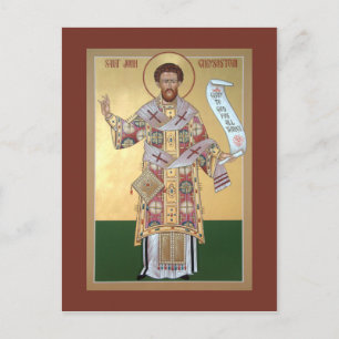 St. John Chrysostom Prayer Card Postkarte