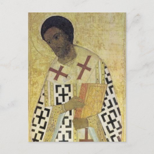 St. John Chrysostom von Andrei Rublev Postkarte (Vorderseite)