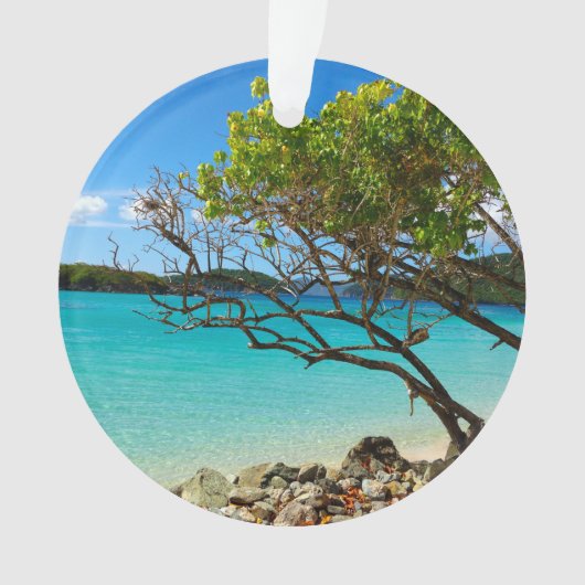 St John Cinnamon Bay Beach Round Ornament (Vorderseite)