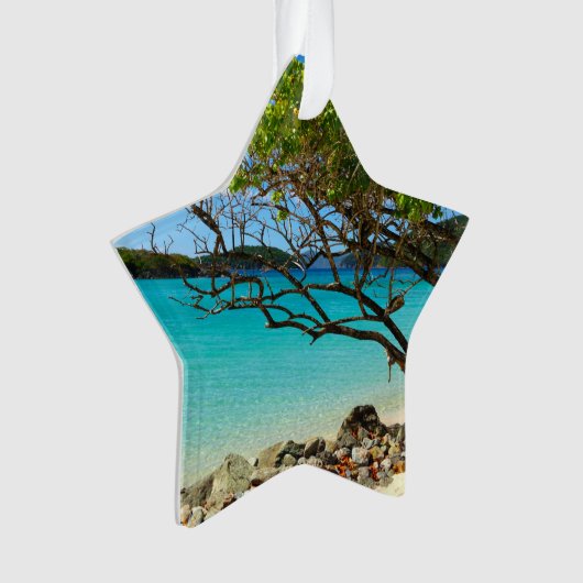 St John Cinnamon Bay Beach Round Ornament (Vorderseite)