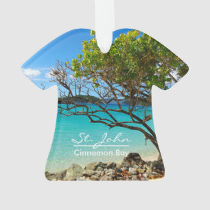 St John Cinnamon Bay Beach Shirt Ornament