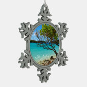 St. John Cinnamon Bay Pewter Snowflake Ornament (Links)
