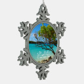 St. John Cinnamon Bay Pewter Snowflake Ornament (Links)