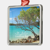 St John Cinnamon Bay Silver Frame Ornament Aus Metall (Links)