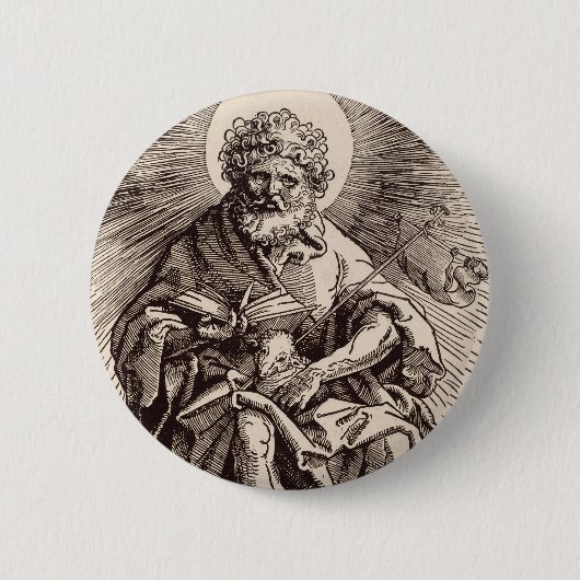 St. John der Täufer Holt das Lamm Button (Vorderseite)