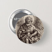 St. John der Täufer Holt das Lamm Button (Vorne & Hinten)