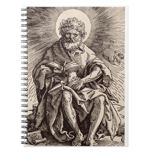 St. John der Täufer Holt das Lamm Notizblock (Vorderseite)