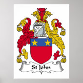 St John Familienwappen Poster (Vorne)