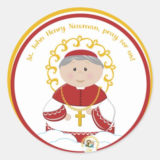 St. John Henry Newman Runder Aufkleber (Vorderseite)