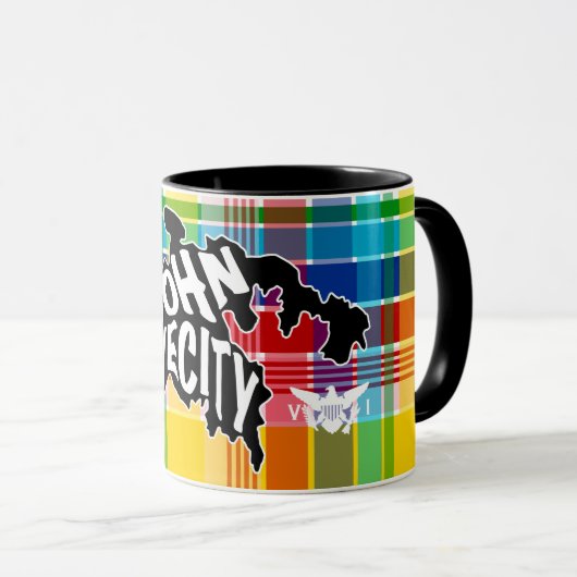 St. John "Liebe City" U.S. Jungfrau Islands, Madra Tasse (VorderseiteRechts)