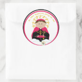 St. John Neumann Classic Round Sticker (Tasche)