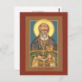 St. John of Kronstadt Prayer Card Postkarte (Vorne/Hinten)