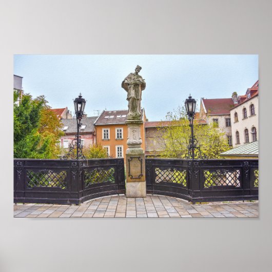 St. John of Nepomuk Statue, Bratislava, Slowakei Poster (Vorne)