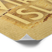 St John Palm Tree Vintage Travel Poster (Ecke)