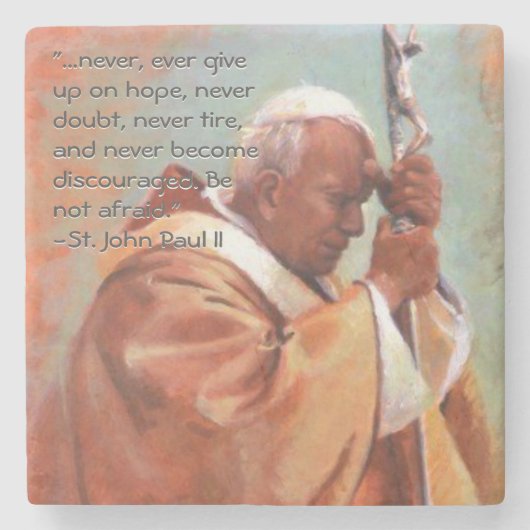 St John Paul II Coaster Steinuntersetzer (Vorderseite)