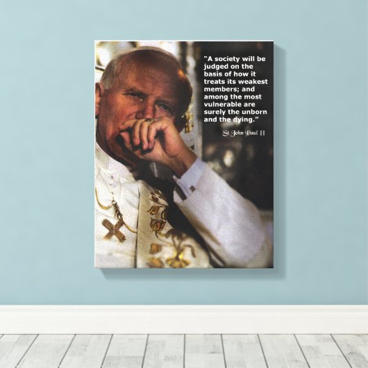 St John Paul II Leinwanddruck (Insitu (Holzboden))