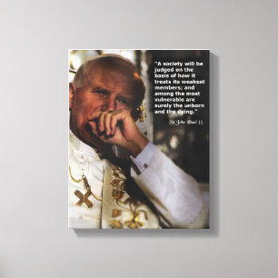 St John Paul II Leinwanddruck