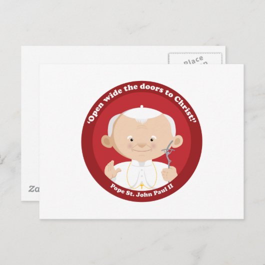 St John Paul II Postkarte (Vorne/Hinten)
