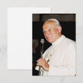 St. John Paul II Totus Tuus Holy Card Dankeskarte (Vorne/Hinten)