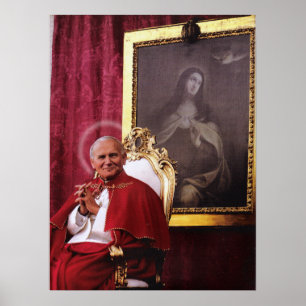 ST JOHN PAUL II UND MADONNA. POSTER