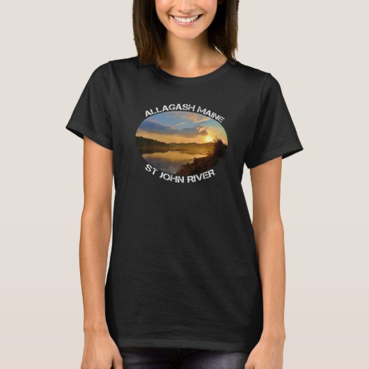 St John River Allagash Maine Sunrise Premium T-Shirt (Vorderseite)