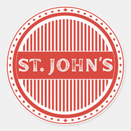 St. John’s City Pride Emblem – Kanadische Identitä Runder Aufkleber