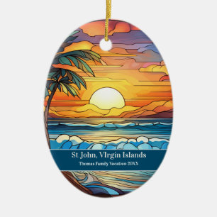 St John Strandurlaub Keramik Ornament