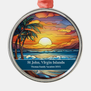 St John Strandurlaub Ornament Aus Metall