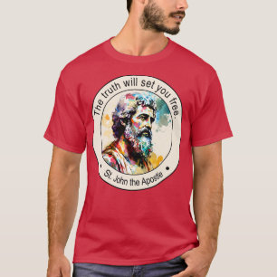 St John the Apostle Religious Quotes Geschenk Insp T-Shirt