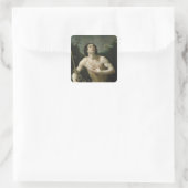 St. John the Baptist, c.1635-40 Quadratischer Aufkleber (Tasche)