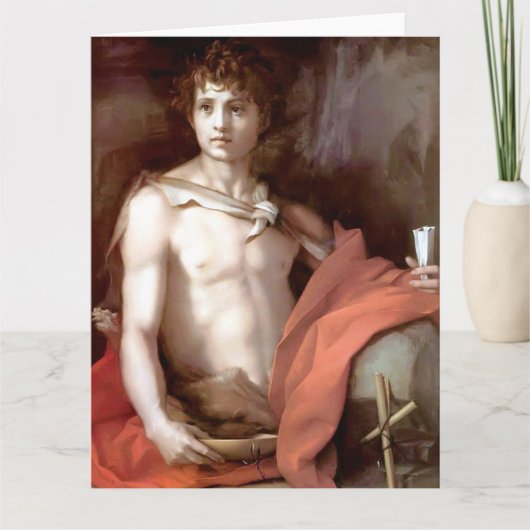 St John the Baptist Fine Art Greetings Card Karte (Vorderseite)