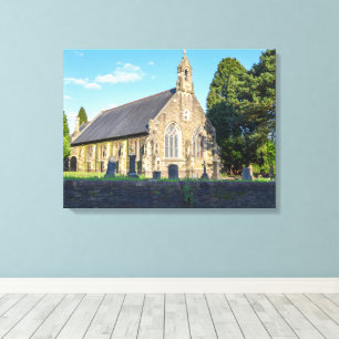 St John the Baptist Kirche, Rogerstone Leinwanddruck