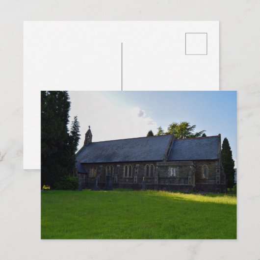 St John the Baptist Kirche, Rogerstone Postkarte (Vorne/Hinten)