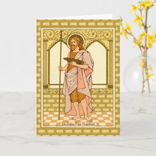 St. John the Baptist (RLS 06) Leere Grußkarte Karte (Gelbe Blume)