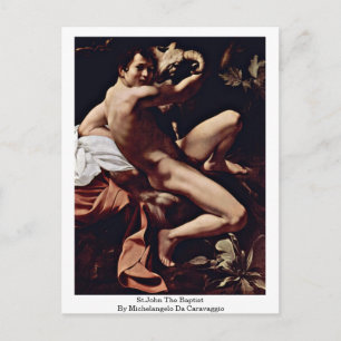 St. John The Baptist von Michelangelo Da Caravaggi Postkarte