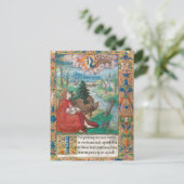 St John the Evangelist Bible Mittelaltermanuskript Postkarte (Stehend Vorderseite)