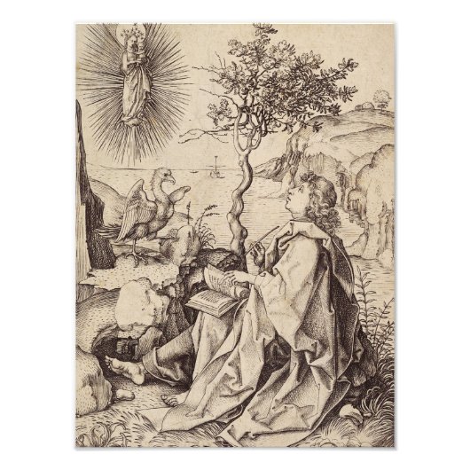 St John the Evangelist on Patmos Fotodruck (Vorne)