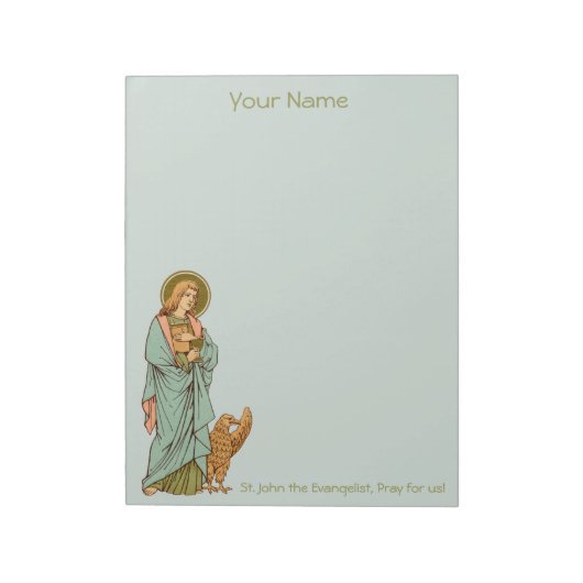 St. John the Evangelist (RLS 07) 8.5"x11" Notizblock (Rotiert)