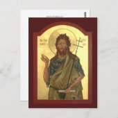 St. John the Forerunner and Baptist Prayer Card Postkarte (Vorne/Hinten)