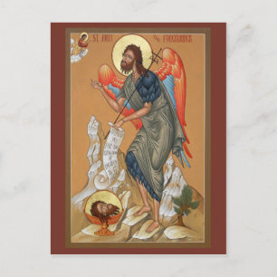 St. John the Forerunner Prayer Card Postkarte