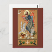 St. John the Forerunner Prayer Card Postkarte (Vorne/Hinten)
