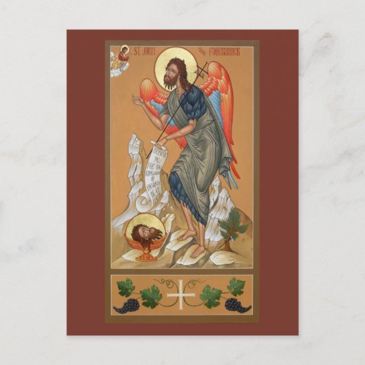 St. John the Forerunner Prayer Card Postkarte (Vorderseite)