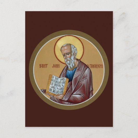 St. John the Theologian Prayer Card Postkarte (Vorderseite)