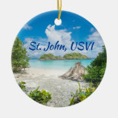 St. John U S Jungfrau Islands Beach Foto Keramik Ornament (Vorne)
