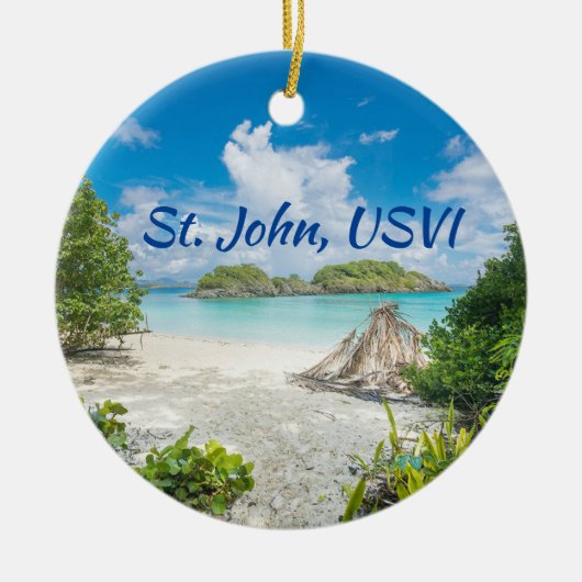 St. John U S Jungfrau Islands Beach Foto Keramik Ornament (Vorne)