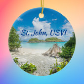 St. John U S Jungfrau Islands Beach Foto Keramik Ornament