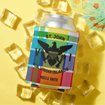 St. John, U.S. Jungfrau Islands Flag (Black) Madra