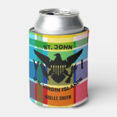 St. John, U.S. Jungfrau Islands Flag (Black) Madra Dosenkühler (Kanne Vorderseite)