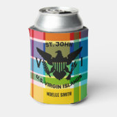 St. John, U.S. Jungfrau Islands Flag (Black) Madra Dosenkühler (Kanne Rückseite)