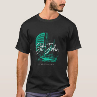 St John U S Jungfrau Islands Sailboat T-Shirt